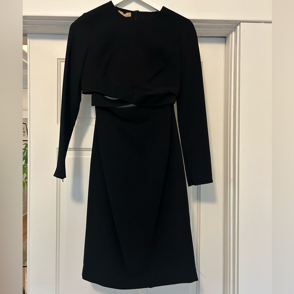 Michael Kors Collection black cut out crisscross dress sz 2/4 - Picture 5 of 7